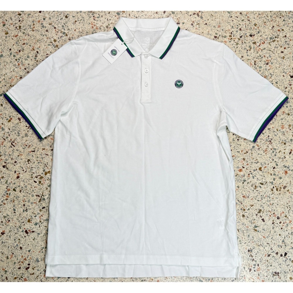 Wimbledon Official Product Men's The Championships Wimbledon Polo Shirt Size L